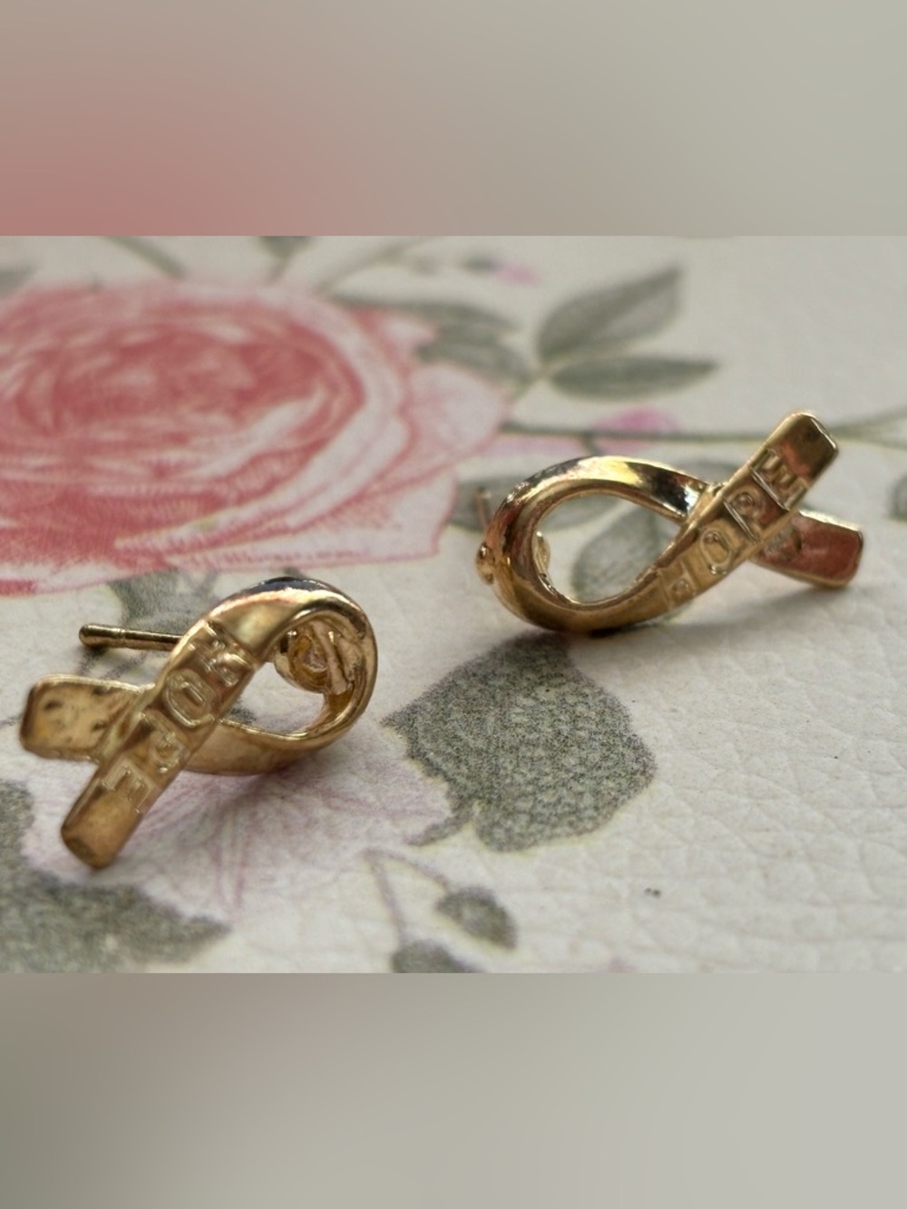 HOPE Gold Infinity Stud Earrings